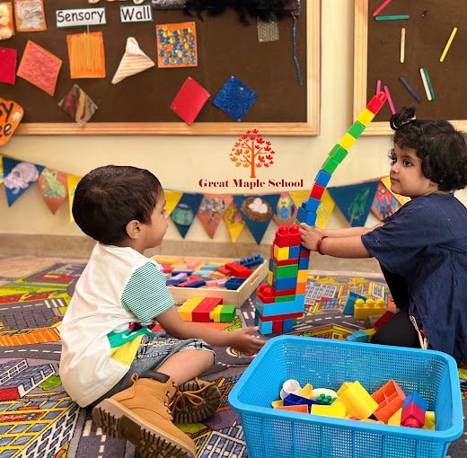 A child reading and exploring in class